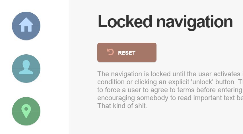 jQuery Locked navigation